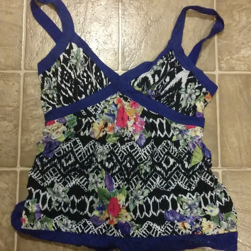 Nicole by Nicole miller floral tank top NEW